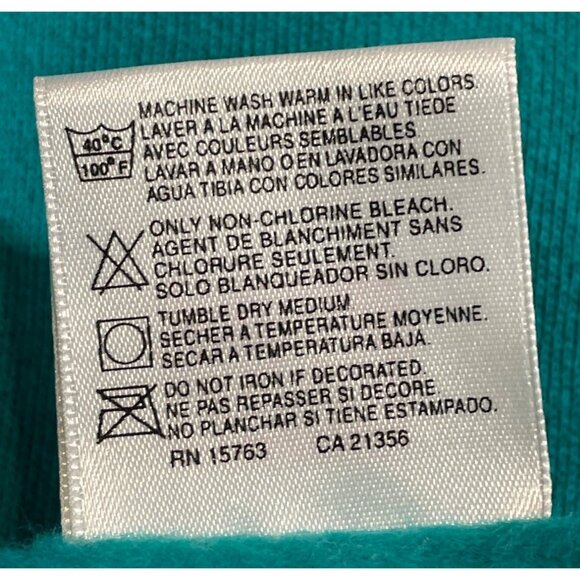 Be Nice Hand Decorated Denim Applique Womens XL Hanes Crewneck Sweatshirt - Picture 8 of 8